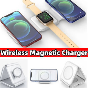 GiiMall Portable Folding Wireless Charger For Apple Watch 3in1 Cell Phone Headset