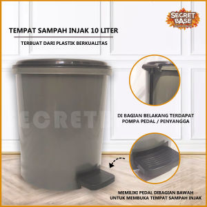 TEMPAT SAMPAH INJAK 10 LITER - Tempat Sampah 10L Dengan Pedal & Ember