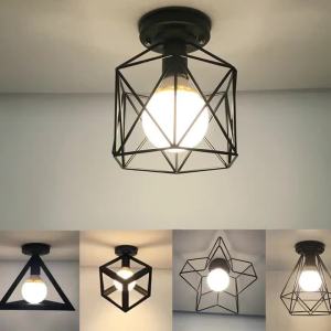 SXH  Ceiling Lamp Nordic Iron Art Vintage Corridor Hallway Entrance Ceiling Lamp