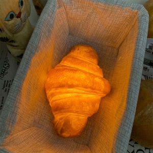Artifical Croissant Bread Light Atmosphere Lamp LED Bread Lamp LED Night Light Cake Shop Decoration Great Gift Table Lamp
