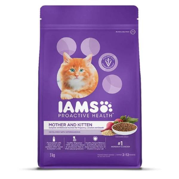 Iams Dry Cat Food Mother & Kitten Chicken 3kg | Lazada