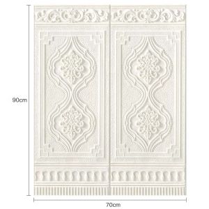 Wallpaper Dinding Motif Pintu Wallpaper Sticker Foam Dinding 70*90cm Wallfoam 3D Emboss Dekorasi Kamar Rumah Motif Lemari Classic Real 5mm Almunium Foil Motif Pintu Sultan