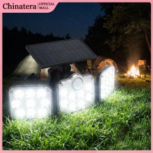 High Brightness Solar Flood Light 138 LED 800LM 270 Degree Wide Angle for Garden Driveway and Patio