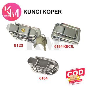 Kunci Koper Box Kunci Peti dengan Mata Kunci Gembok Hardcase Koper Stainless Kunci Kotak Kayu Perhiasan