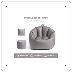 【JJ HOME】S9 Waterproof Bean Bag Sofa Chair with Leg Rest Bedroom Lounge Seat