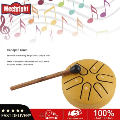 Mechright Trống Lưỡi Handpan Mini 6 Note Trống Thép Nhạc Cụ Gõ Kèm Dùi Trống Để Giải Trí Thiền Yoga Thiền Quà Tặng