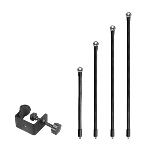 Có thể điều chỉnh cổ ngỗng giá gắn giữ điện thoại với kẹp kim loại cơ sở 17.4mm đầu bi ngàm linh hoạt cho điện thoại thông minh máy tính bảng