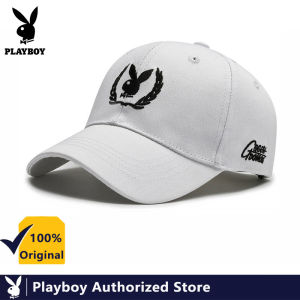 PLAYBOY 100% Pure Cotton High-quality Baseball Cap with Long Brim and Sunshade Trend Brand Letter Embroidery Baseball Cap