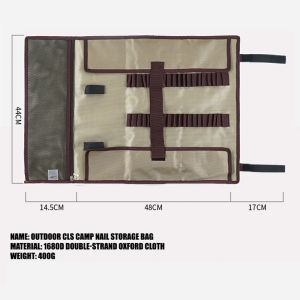 Tent Peg Bag Camping Portable Tent Stakes Bag Ox Cloth Large Camping Collection Tent Storage Bag