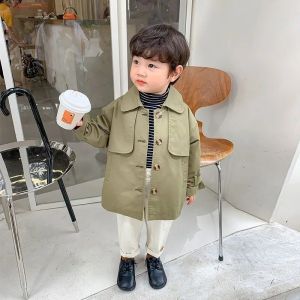Baby Boys Fashion Long Trench Coats Jackets Kids Casual Elegant Cotton Jackets Overcoats Children Clothes2026