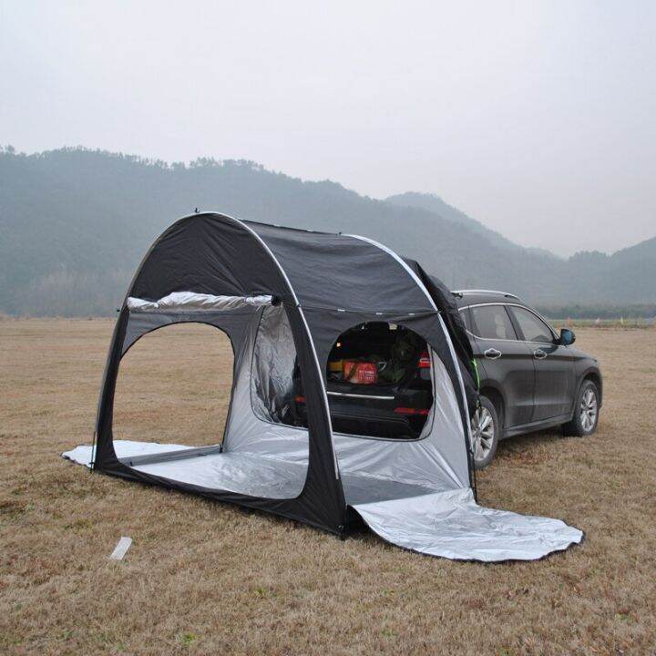 Black SUV Car Rear Extension Tent Bicycle Storage Outdoor Camping ...