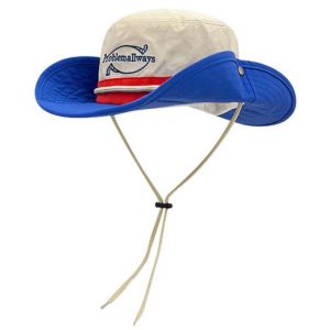 BEAUTYLADIES เชือกกันลม หมวกอัลไพน์แห้งเร็ว แบบพกพาได้ ระบายอากาศได้ระบายอากาศ หมวกกันแดดชาวประมง หมวกคาวบอย โพลีเอสเตอร์ หมวกอ่างฤดูร้อน สำหรับผู้ชาย