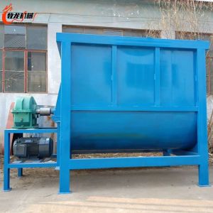 Large Mixer Horizontal Ribbon Grass Feed Mixer Heavy Duty Dry Commercial Industrial Blender Mixer Soil Pellet Mixer 大搅拌机