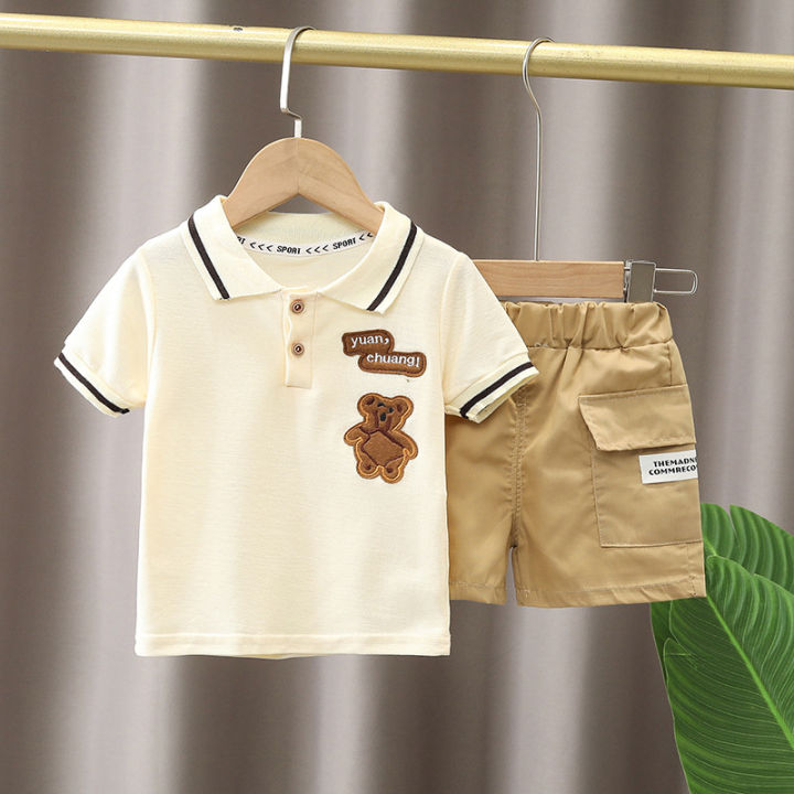 DIIMUU 2PCs Summer Years Kids Baby Boys Clothes Sets Short Sleeve  Shirt Pants Infants Boy Outfits Suits Children Tracksuits Clothing