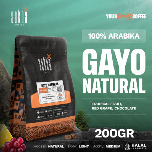 Biji Kopi Arabika Gayo Natural Arabica Coffee Beans Manual Brew Roastery 200 Gram Coffe Biji Bubuk