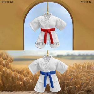 [COD] WEICHENG 2PCS New Taekwondo Costume Theme Flat 2D Acrylic Pendant Suitable For Car Rearview Mirror Pendant