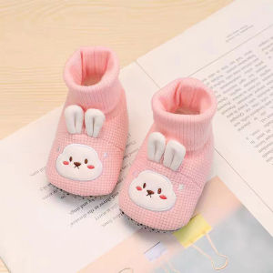 Denosim vớ dày vải lông có đế mềm bé gái giày cho thời tiết thu đông bé trai dễ thương vớ đi bộ chống trượt hoạt hình cho trẻ sơ sinh trẻ mới biết đi
