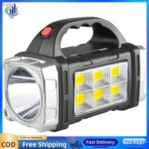 [Ueb Wholesale Center] Portable Powerful Flashlight USB Rechargeable IP44 Waterproof Outdoor Solar Torch Light 15W Camping Lantern for Hiking Adventure