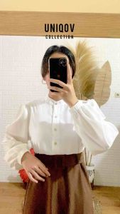 FLORYN DRESS VINTAGE KOREA GAUN CASUAL KOREAN COMBINATION HIJAB | UNIQOV COLLECTION