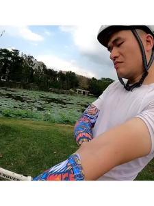VEMAR Summer Cycling Ice Silk Arm Sleeves for Men Outdoor Driving Sun Protection Ice Sleeves Floral Arm Sleeves UV Protection Extended Length for Women