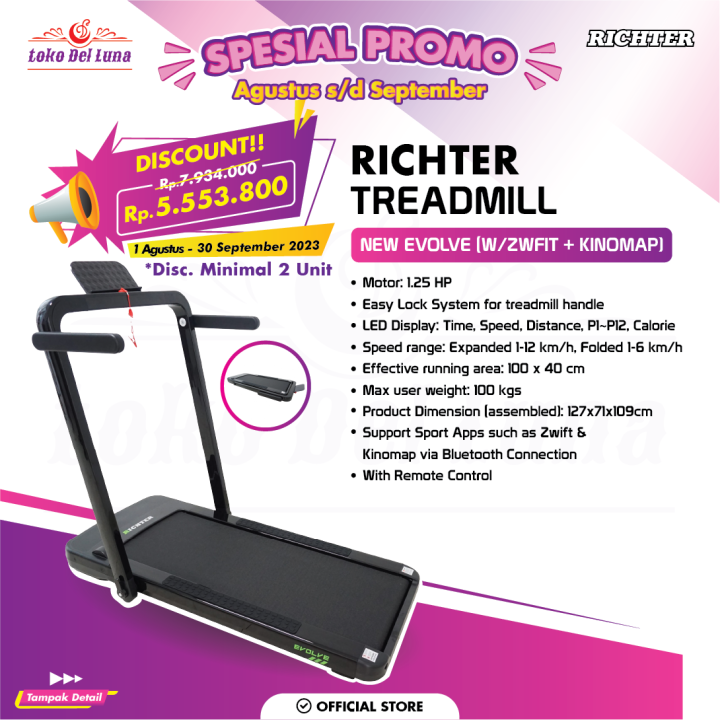 Richter treadmill bluetooth sale