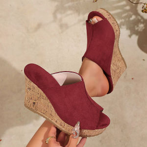 [Free Shipping] WomenS Wedge Sandals 2026 New Fashion Open-Toe Comfortable Platform Thick-Soled Slide Sandals