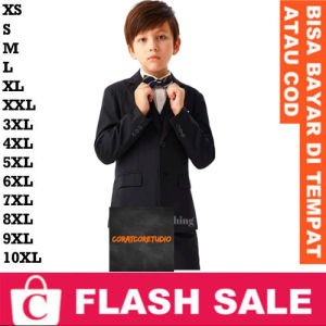 CORATCORETUDIO Jas Anak Laki Laki / Blazer Anak Laki LakiHITAM POLOS LOS Usia Umur 1 2 3 4 5 6 7 8 9 10 11 12 13 14 15 16 17 18 19 20 21 tahun Bayi Batita Balita Remaja TK SD SMP SMA Kuliah