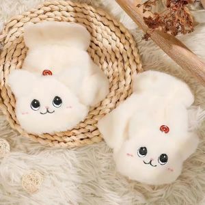 Găng Tay Mèo Bông Cute Giữ Ấm – Găng Tay Lông Mềm Lật Ngón Có Nắp 2 Cách Đeo Dễ Thương Mùa Đông