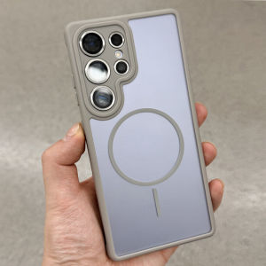 For Magsafe Wireless Charging Shockproof Armor Case for Samsung Galaxy S26 Plus S25 S24 S23 Ultra Magnetic Matte Clear Cover