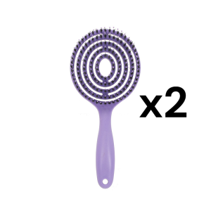 Womens long hair wet and dry pig bristle smooth comb