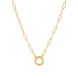 Pendant Stone Pendant Necklace Independent Station Birthday Necklace 18K Round Independent Station 12 Live Ring Gold Color Simple H2609
