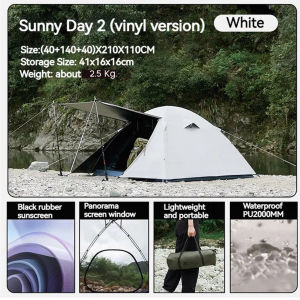 MOBI GARDEN เต็นท์ตั้งแคมป์ แบกเป้ กันน้ํา กันฝน เดินป่า เคลือบเงิน ป้องกันแสงแดด ติดตั้งง่าย สินค้าส่งจากไทย