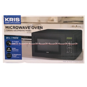 Kris 20L Microwave Oven Digital Black Alat Mikrowafe Hitam Alat Untuk Memanggang Makanan 700watt Pemanas Makanan Krisbow 20Liter