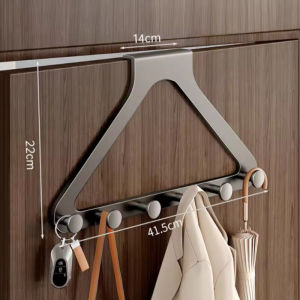 BHQ Triangle Hook Behind Door Wardrobe Side Clothes Hanger Clothes Rack Hanging Clothes Hook Door Back Hanger