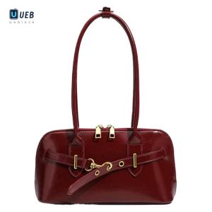 Ueblock✈ Women PU Leather Shoulder Bag Vintage Handbag Trendy for Travel Dating Shopping