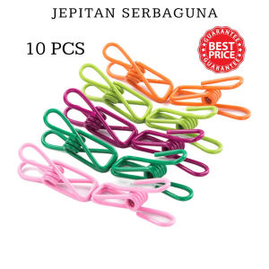 Klip Jepitan Jemuran Isi 10 Pcs Jepitan Baju Stainless Steel / Jepitan Multifungsi Menjepit Pakaian Baju Kertas Plastik Termurah Terbaru Promo