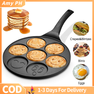 Stainless Steel Cookware Crepe Maker Pancake Baking Pan Cute Smiley Nonstick Waffle Frying Pan Mini Egg Pancakes Pan Cooking Pan