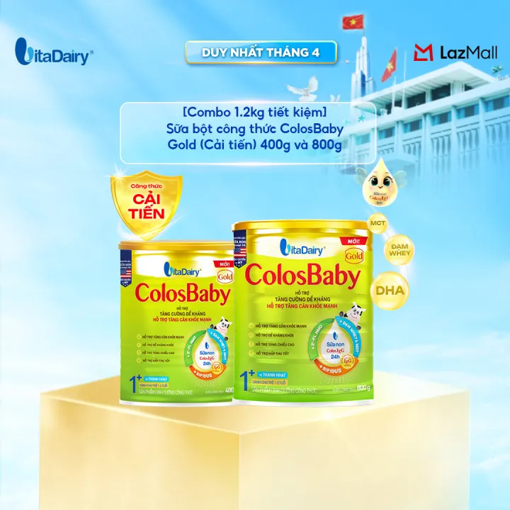 [COMBO TIẾT KIỆM 1.2KG] Sữa bột ColosBaby Gold cải tiến cho trẻ – Hỗ ...