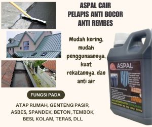 Aspal Cair Penambal Dinding Dak Anti Bocor Rembes Waterproof Serbaguna