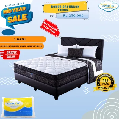 Spring Bed Comforta Super Fit Platinum Uk.200x200- Komplit Set