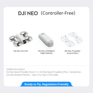 DJI Neo - Camera Drone | 4K/30fps | 135g Ultra Light Weight | Palm Landing | Beginner Friendly | Easy Control | AI tracking | 5 Shooting Modes