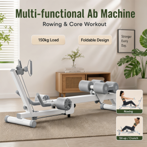 Home Fitness Equipment Quiet Foldable Dual-Track Rowing Machine Supports up to 150kg for toning and body sculpting