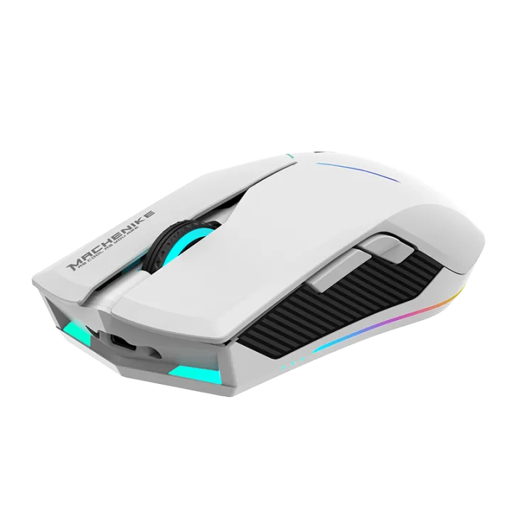 Machenike M721 Tri-Mode Gaming Mouse Bluetooth Wired 2.4G Wireless RGB 1000mAh Battery Ergonomic Mouse