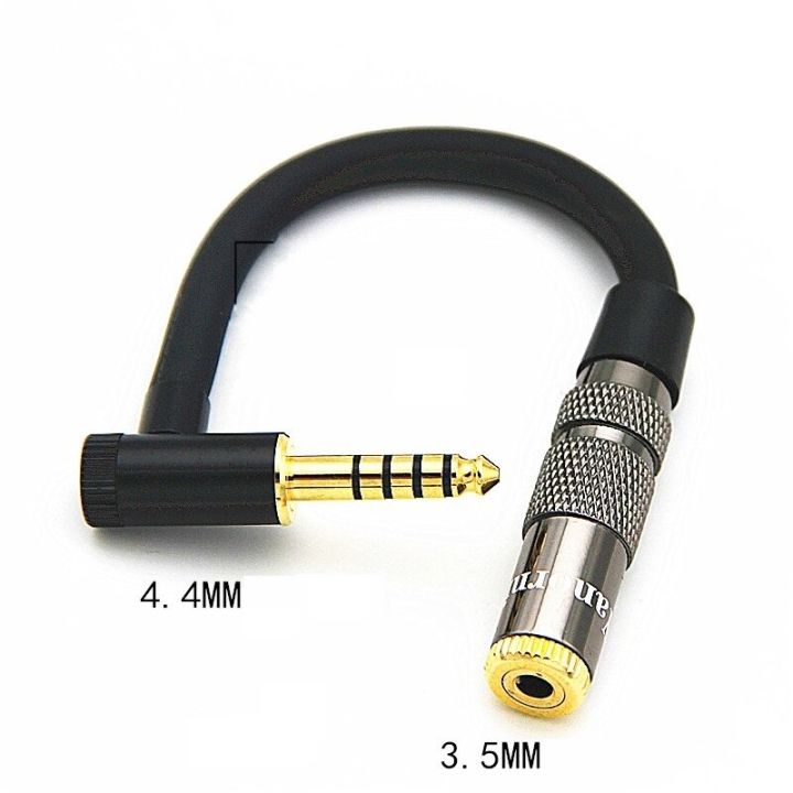 Uenjoyment HIFI 4.4MM Balanced Headphone Adapter Audio Cable 4.4 to 3.5mm 2.5mm 6.35mm XLR 4 Pin Male to Female Angle