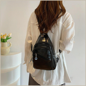 กระเป๋าเป้หนังนุ่มผู้หญิง กระเป๋าสะพายข้างใบเล็ก กระเป๋าสะพายข้าง กระเป๋าคาดหน้าอก