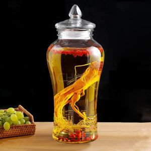 BÌNH THỦY TINH NGÂM RƯỢU KHÔNG VÒI  CHÂN MÂY CAO CẤP