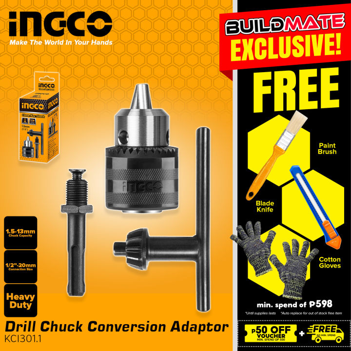 INGCO Drill Chuck Conversion Adaptor 13mm KCI301 1 IHT Lazada PH ingco-drill-chuck-conversion-adaptor-13mm-kci301-1-iht-lazada-ph