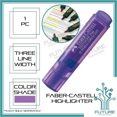 Highlighter High Lighter Faber Castell Brand: Sold per piece Choice of Color: Pink Green Blue Yellow Violet or Orange [Future Industries]