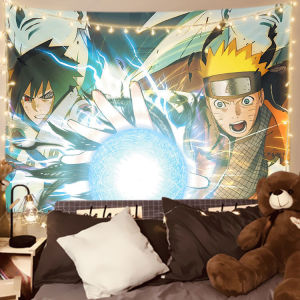 นารูโตะพรมอะนิเมะ Sasuke Itachi ตกแต่งแขวนผนังพื้นหลัง3D พิมพ์อินเทอร์เน็ตคนดังสดผ้าผ้าม่านบ้านห้องนั่งเล่นห้องนอนตกแต่ง