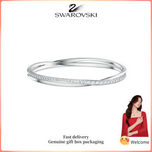 ♈ Swarovski ♈ Vòng tay thời trang nữ bạc S925 vòng tay xoắn kim cương trắng Quà tặng ngày lễ tình nhân Quà tặng sinh nhật